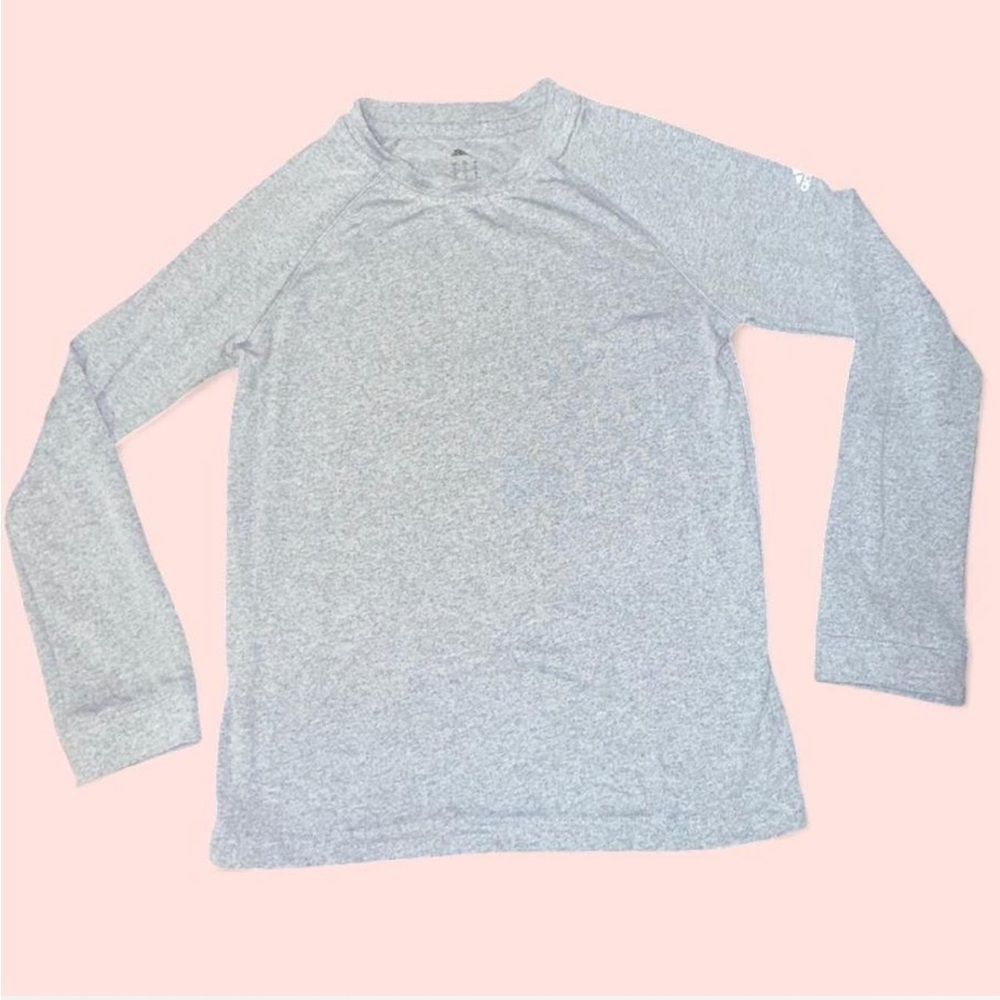 adidas Light Gray Long Sleeve Tee